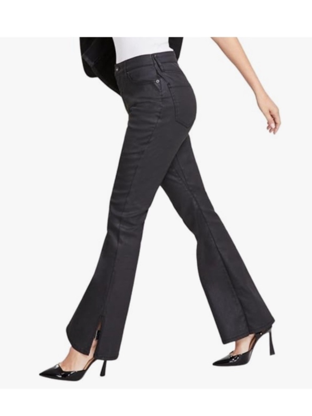 NEW! I.N.C. International Concepts High Rise Flare Vent Dark Wash Jeans size 0P
